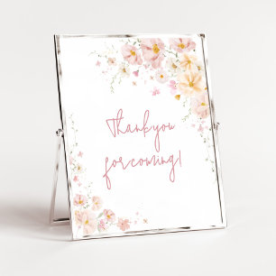 Affiche Bébé fleur sauvage en Merci en fleurs pour venir