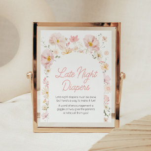 Affiche Bébé Fleur Sauvage sous l'Arche en Fleur Couches p