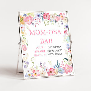 Affiche Bébé Floral en Fleur Signe de Bar pour Maman Osa p