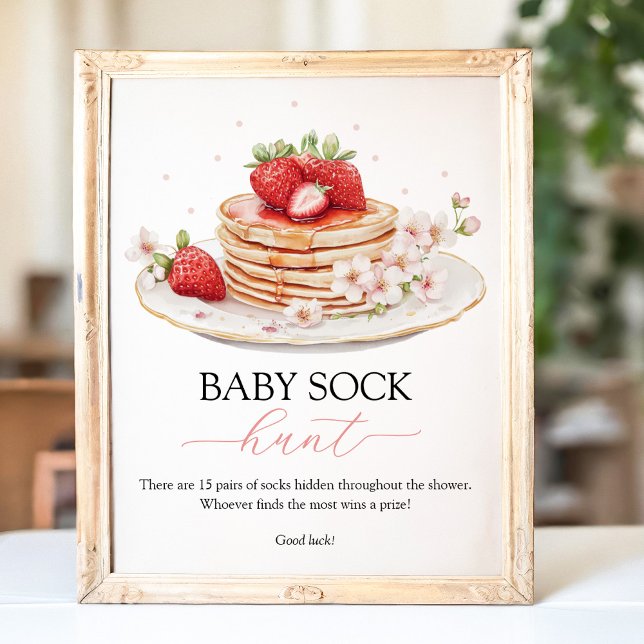 Affiche Bébé fraise Brunch Bébé Chasse Sock Signal (Créateur téléchargé)