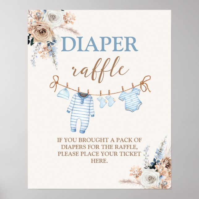 Affiche Bébé Garçon Vêtements Papier Refus enseigne (Devant)