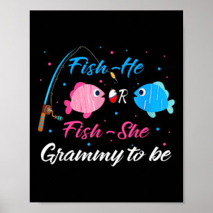 Affiche Bébé Grammy poisson-il ou poisson-elle pour la rév