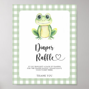 Affiche bébé grenouille mignonne shower - tombola de couch