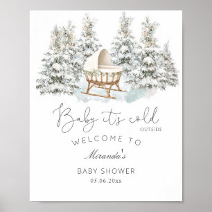 Affiche Bébé il fait froid dehors Bienvenue