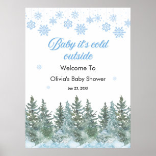 Affiche Bébé il fait froid dehors Bienvenue à la baby show