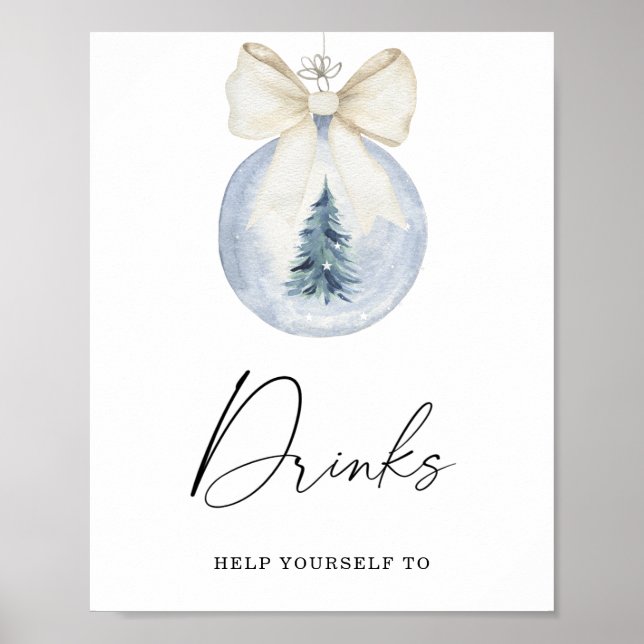 Affiche Bébé il fait froid dehors boissons (Devant)