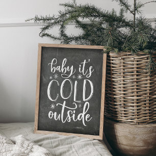 Affiche Bébé Il fait froid dehors vacances