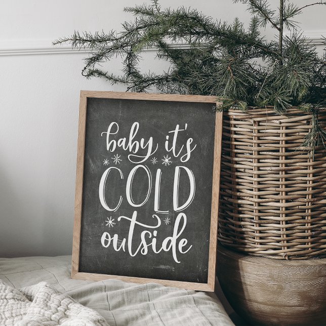 Affiche Bébé Il fait froid dehors vacances (Créateur téléchargé)