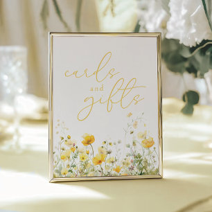 Affiche Bébé Jaune En Fleur Fleur sauvage Cartes & Cadeaux