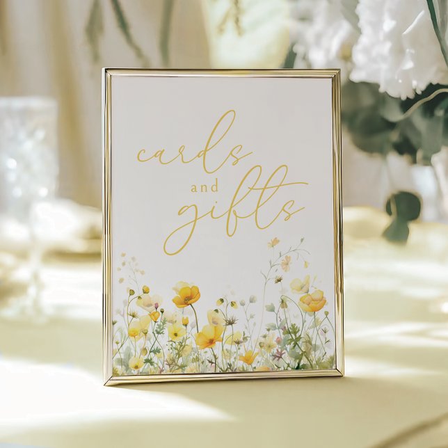 Affiche Bébé Jaune En Fleur Fleur sauvage Cartes & Cadeaux (Créateur téléchargé)