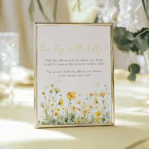 Affiche Bébé Jaune En Fleur Fleur sauvage Taille du ventre