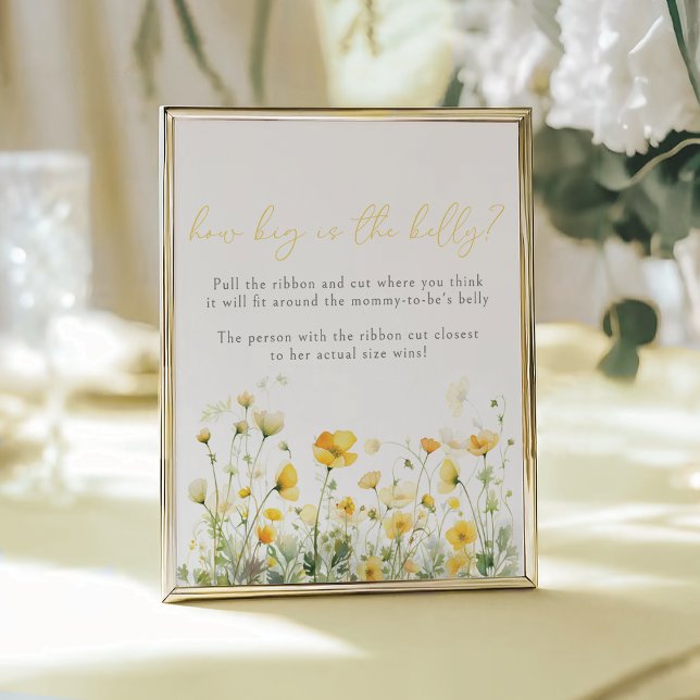 Affiche Bébé Jaune En Fleur Fleur sauvage Taille du ventre (Créateur téléchargé)