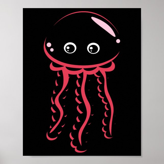 Affiche Bébé Jellyfish Smiling Costume mignon Animal Hallo (Devant)