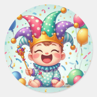 affiche bébé joker et étiquettes