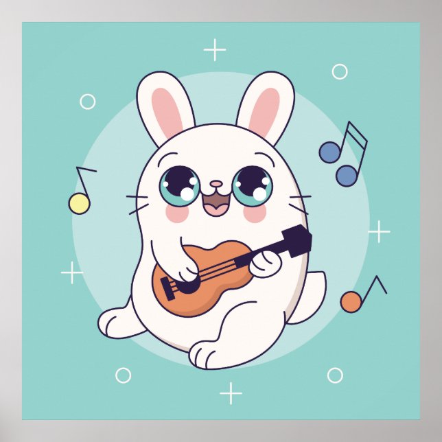 Affiche bébé lapin (Devant)