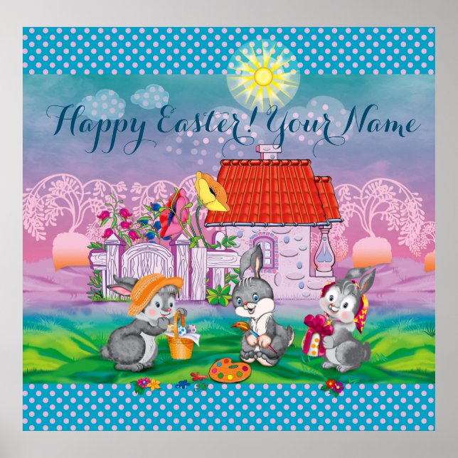 Affiche Bébé lapin petit (Devant)