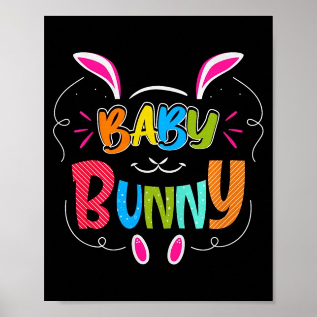 Affiche Bébé Lapin Premium Tri-blend  (Devant)