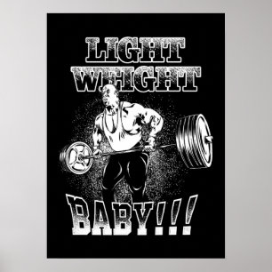 Affiche Bébé léger - Gym entraînement Bodybuilding
