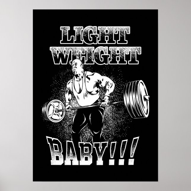 Affiche Bébé léger - Gym entraînement Bodybuilding (Devant)