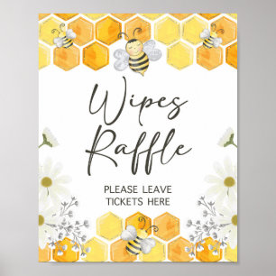Affiche Bébé linges Raffle Signal Miel abeille Thème