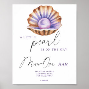 Affiche Bébé Little Pearl douche Momosa bar