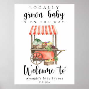 Affiche Bébé local - baby shower de bienvenue