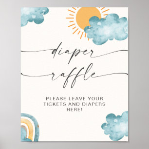 Affiche Bébé Loterie Couches Baby Shower Sunshine