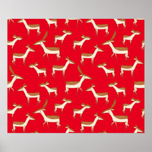 Affiche Bébé mignon cerf et famille