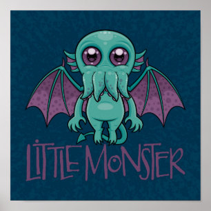Affiche Bébé mignon Cthulhu Petit Monstre