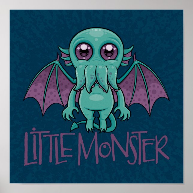 Affiche Bébé mignon Cthulhu Petit Monstre (Devant)