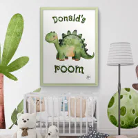 Achat Impression de dinosaure pour enfants - impression personnalisée -  impression de nom - impression de chambre - décor de pépinière - cadeau d' anniversaire - cadeau pour les garçons - amoureux des