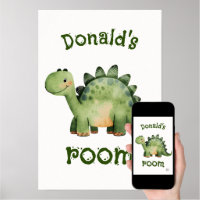 Achat Impression de dinosaure pour enfants - impression personnalisée -  impression de nom - impression de chambre - décor de pépinière - cadeau d' anniversaire - cadeau pour les garçons - amoureux des