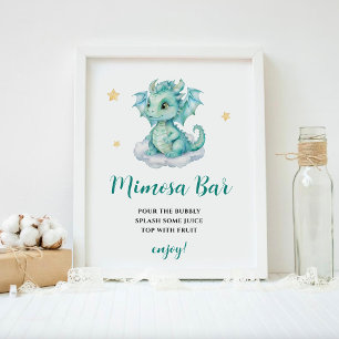 Affiche Bébé mignonne Dragon Mimosa Bar