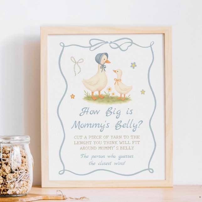 Affiche Bébé Oie Folle shower Comme le Ventre de Maman est (Créateur téléchargé)