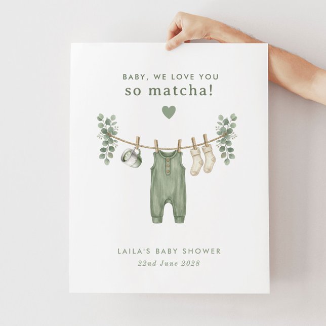 Affiche Bébé, on t'aime tellement Matcha ! Bienvenue à la  (Créateur téléchargé)