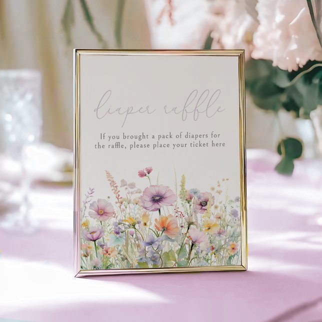 Affiche Bébé pourpre En Fleur Fleur sauvage Déchets Raffle (Créateur téléchargé)