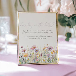 Affiche Bébé pourpre En Fleur Fleur sauvage Ventre Jeu