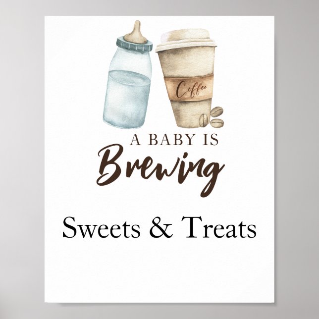 Affiche Bébé prépare des douceurs et des friandises pour u (Devant)