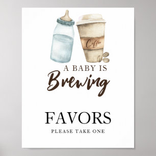 Affiche Bébé prépare du café Favoris