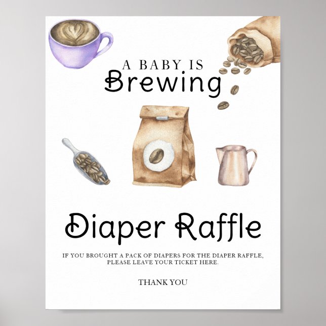 Affiche Bébé prépare une douche pour bébé avec un tirage a (Devant)