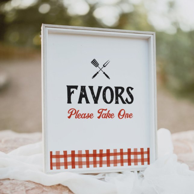 Affiche Bébé Q Barbecue Baby shower Faveurs Signer (Créateur téléchargé)