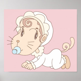 Affiche Bébé qui ressemble à un chat.