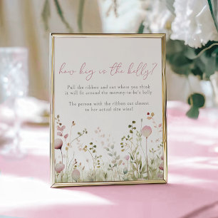 Affiche Bébé rose En Fleur Fleur sauvage Belly Devinant Je