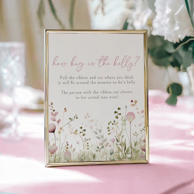 Affiche Bébé rose En Fleur Fleur sauvage Belly Devinant Je (Créateur téléchargé)