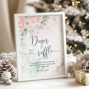 Affiche Bébé rose vif il fait froid à l'extérieur de la to