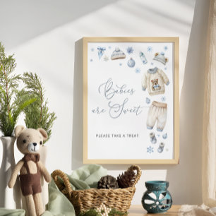 Affiche Bébé son froid dehors Les bébés sont doux
