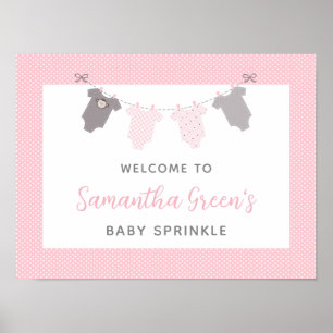 Affiche Bébé Sprinkle de bienvenue - linge de maison