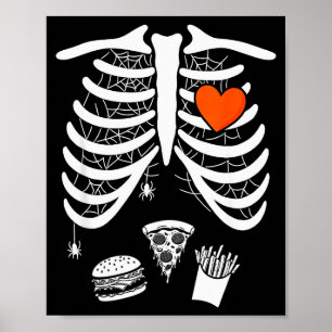 Affiche Bébé squelette enceinte Radiographie Cage thoraciq