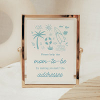 Bébé Surf Bleu à bord Enveloppe Station