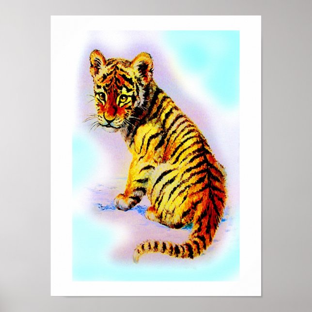 Affiche Bébé tigre (Devant)